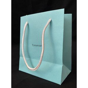 Tiffany Co Paper Reusable Shopping Bag Rope Handle Green 6" x 5 " x 3"